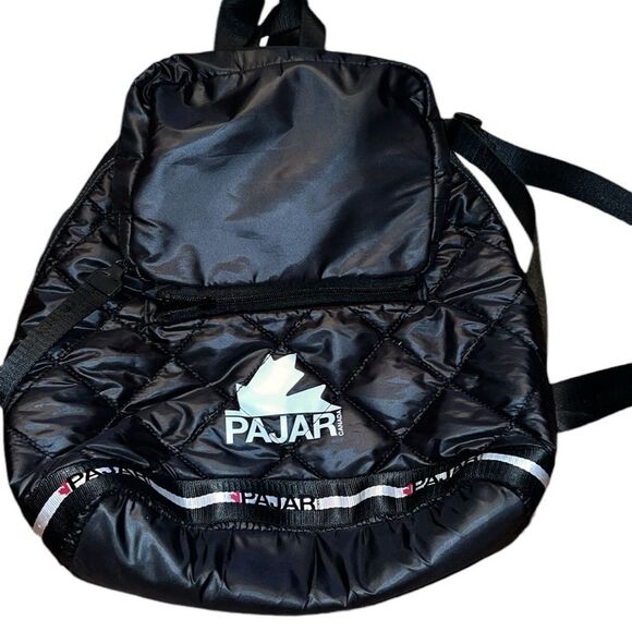 PAJAR CANADA PUFF BACKPACK QUILTED 2 IN 1 CROSS BODY BLACK WATERPROOF - Picture 1 of 6